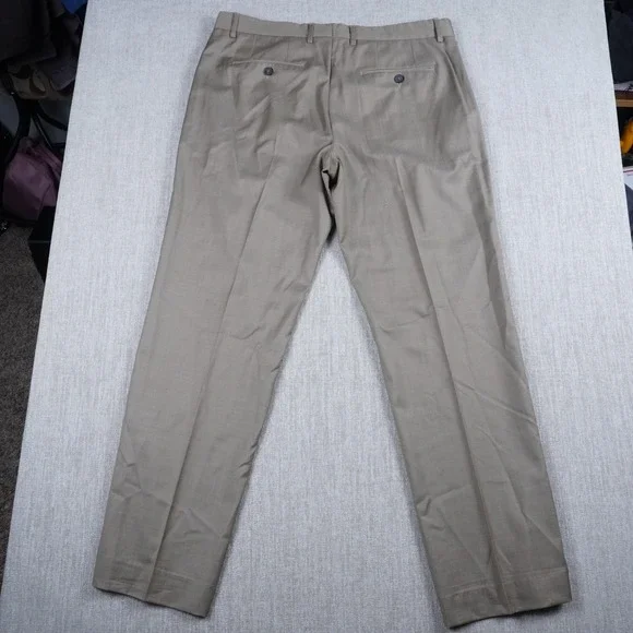 Zara Men 2 Piece Suit Set Size 42 Beige 100% Wool 36x30 Trousers Classic Fit - Picture 5 of 16